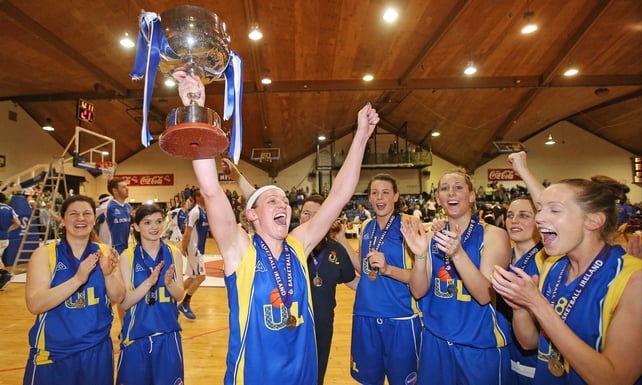 Rachael Vanderwal lifts the cup