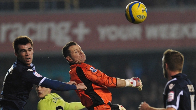 Shay Given makes a save at The Den but his side have now exited two Cups in a week