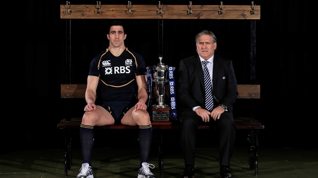 Scotland captain Kelly Brown and coach Johnson at last week's tournament launch