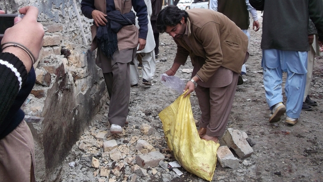 The blast happened at a crowded market outside a mosque in Hangu The blast happened at a crowded market outside a mosque in Hangu