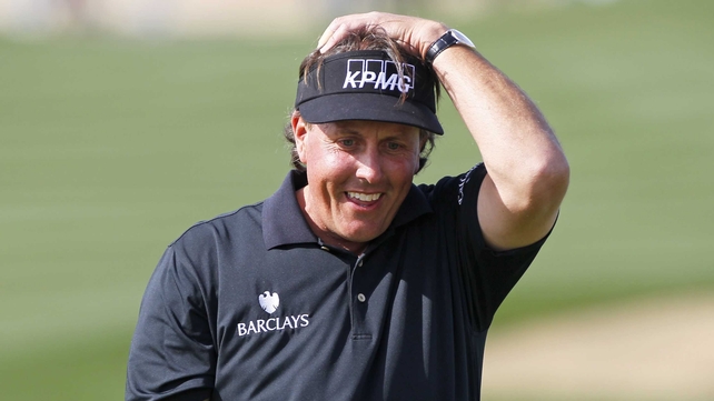 Phil Mickelson holds a commanding lead