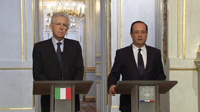Francois Hollande (right) said the increasing strength of the euro is concerning Francois Hollande (right) said the increasing strength of the euro is concerning