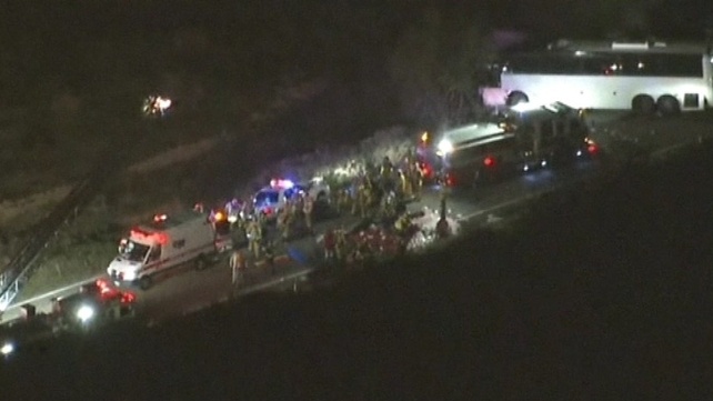 The bus was carrying a tour group from Tijuana when it crashed The bus was carrying a tour group from Tijuana when it crashed