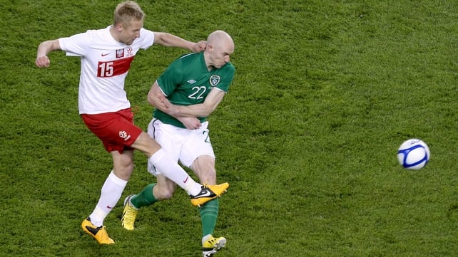 Conor Sammon made his debut as Ireland beat Poland 2-0