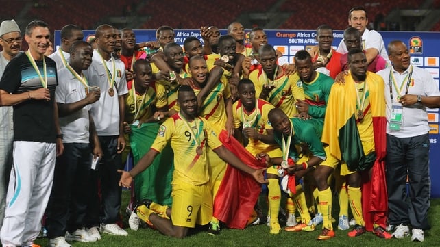 The Mali team and officials were in celebratory mood afterwards