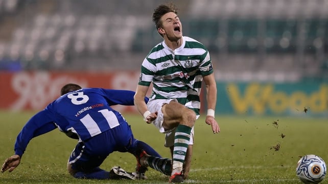 Shamrock Rovers will have to come from behind in their second leg after defeat to Coleraine in Tallaght Stadium