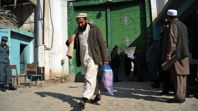 A freed Afghan prisoner leaves the main prison in Jalalabad yesterday as part of an amnesty introduced by President Hamid Karzai A freed Afghan prisoner leaves the main prison in Jalalabad yesterday as part of an amnesty introduced by President Hamid Karzai
