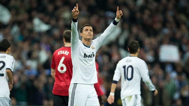 Cristiano Ronaldo salutes the home fans after his equaliser