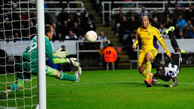 Papiss Cisse had two goals disallowed and this last-minute header saved as Newcastle were held at home to Metalist