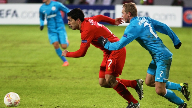 Luis Suarez missed several chances for Liverpool