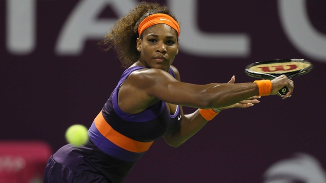 Serena Williams is through to the semi-finals of the Qatar Open