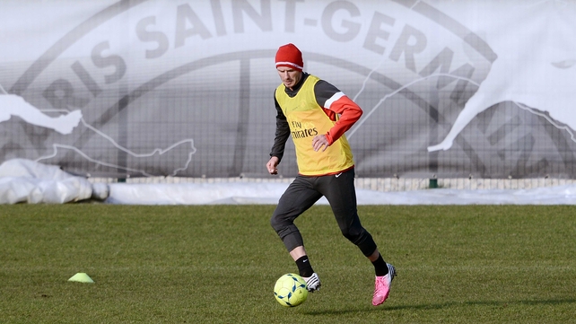 David Beckham's first appearance in a PSG will be next week against Marseille at the Parc des Princes