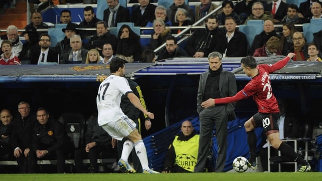 Robin van Persie produced a hard-working performance against Real Madrid on Wednesday night