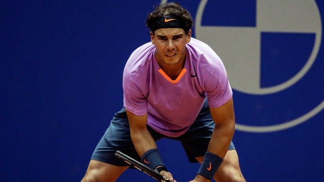 Rafael Nadal was troubled by discomfort in his left knee but still advances to the final