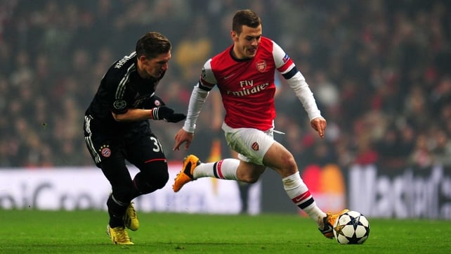 Jack Wilshere will miss Arsenal's Champions League second leg clash with Bayern Munich