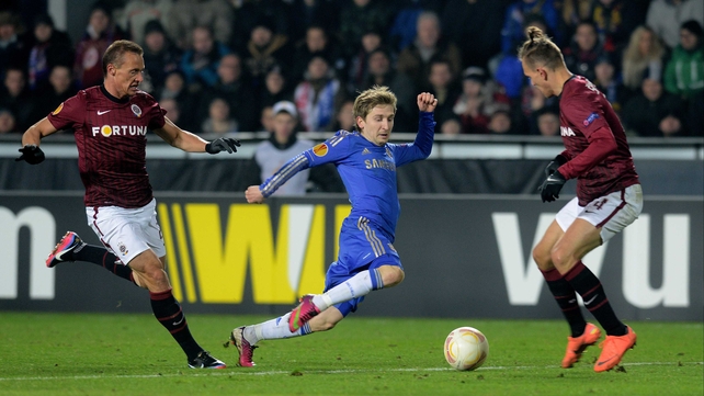 Chelsea lead Sparta Prague 1-0 ahead of the return leg at Stamford Bridge