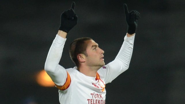 Burak Yilmaz scored his seventh goal in seven Champions League matches