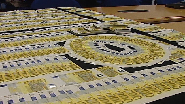 Portuguese police have put the fake notes on display Portuguese police have put the fake notes on display