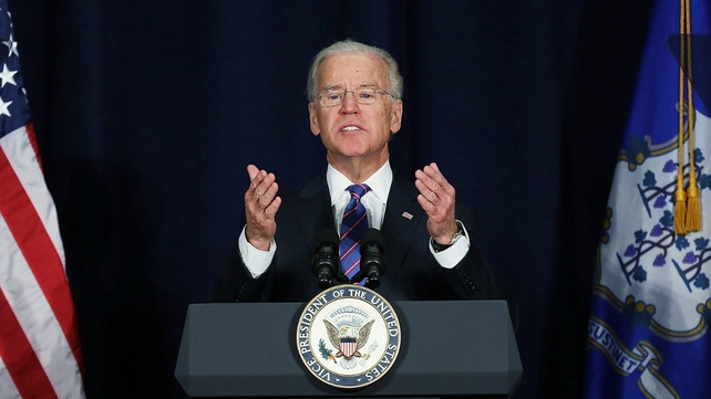 Joe Biden urged the political establishment to show courage over gun-control proposals Joe Biden urged the political establishment to show courage over gun-control proposals