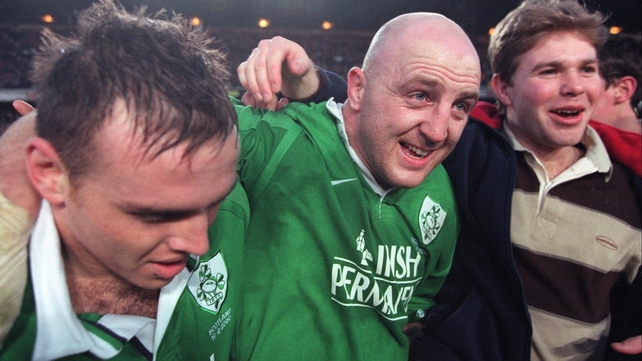 "Wood is all action, lofting a kick over his shoulder from the scrum-half position one minute, galloping over, through and around gangs of Scottish tacklers out on the wing the next. He hits every ruck like it's his last."