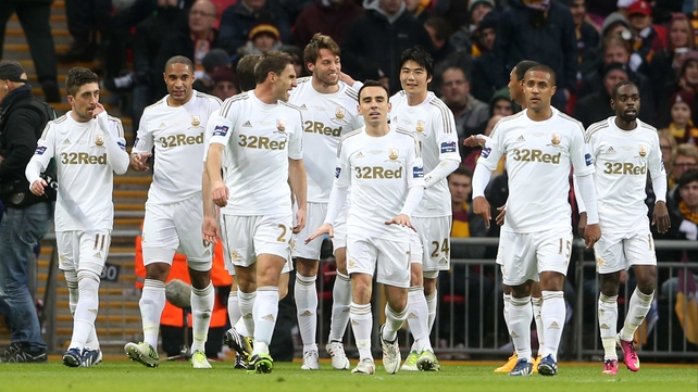 Swansea strolled past Bradford at Wembley