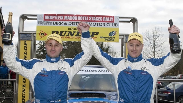 Declan and Brian Boyle celebrate their win