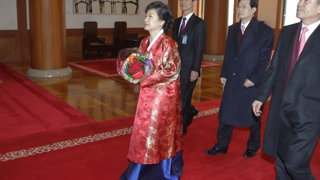 Park Geun-hye was sworn in as South Korea's President Park Geun-hye was sworn in as South Korea's President