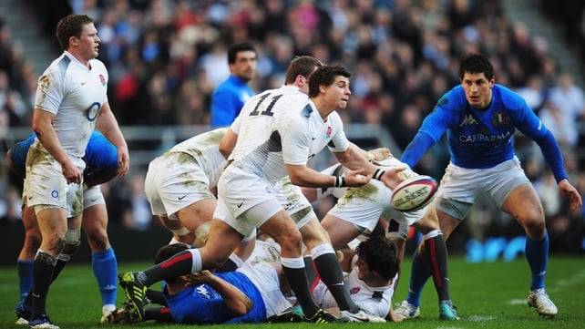 Young in action for England against the Azzurri in last year's Six Nations