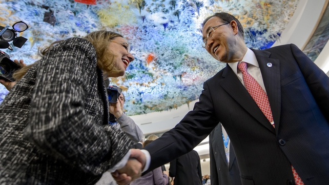 Ban Ki-moon said he would meet envoy Lakhdar Brahimi in Switzerland on Saturday for private talks Ban Ki-moon said he would meet envoy Lakhdar Brahimi in Switzerland on Saturday for private talks