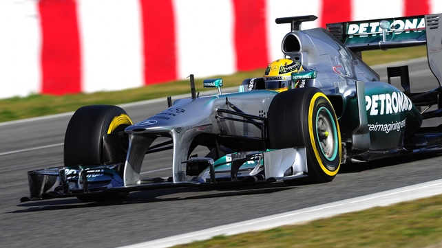 Lewis Hamilton posted a blistering lap on the penultimate day of testing in Barcelona