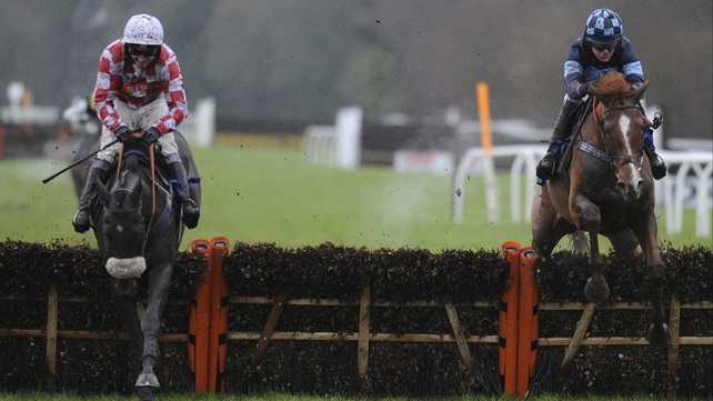 Puffin Billy (left) was found to be suffering from a foot problem when second behind Melodic Rendezvous.