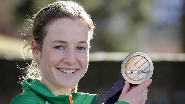 Britton shows off her bronze medal