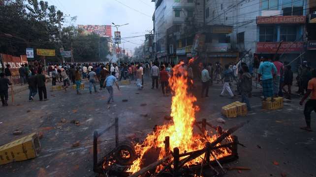 Activists clashed with police in Bogra, Bangladesh leaving at least eight dead Activists clashed with police in Bogra, Bangladesh leaving at least eight dead