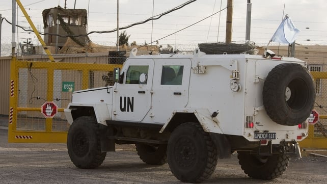 The UN Disengagement Observer Force (UNDOF) has been monitoring a ceasefire line between Syria and Israel since 1974 The UN Disengagement Observer Force (UNDOF) has been monitoring a ceasefire line between Syria and Israel since 1974