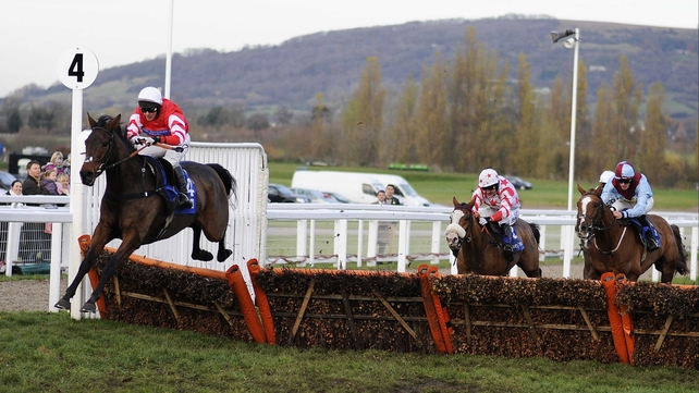Promising novice hurdler Coneygree (leading) returned lame after work on Saturday