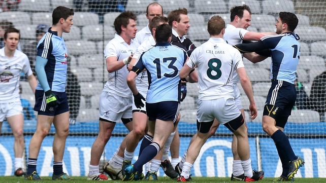 Tempers flare off the ball in the second half