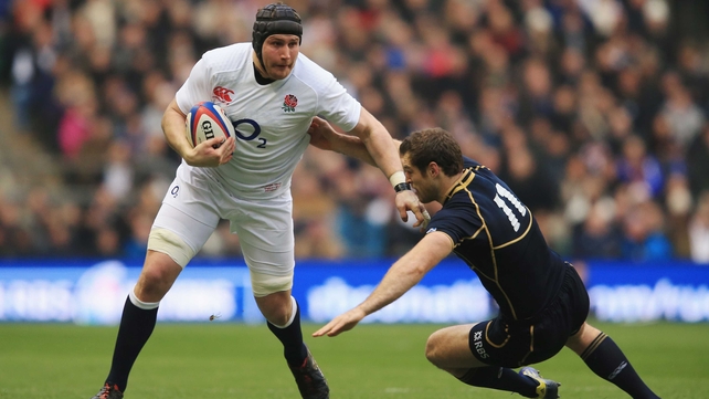 Morgan in action in this season's Six Nations opener against Scotland