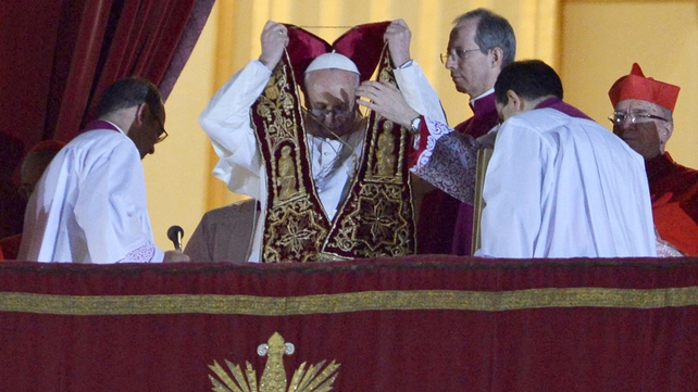 Even before the new Pope was named the crowd was roaring its approval Even before the new Pope was named the crowd was roaring its approval