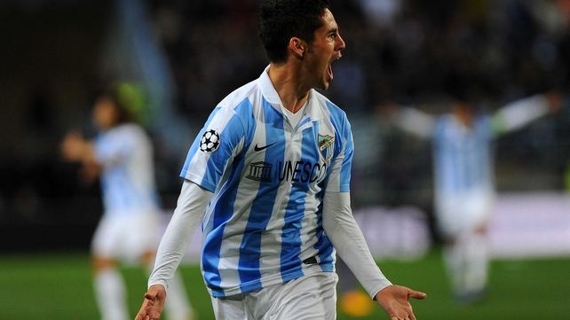 Isco put Malaga on the way to the quarter-finals