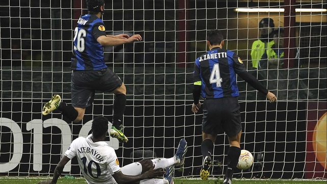 Emmanuel Adebayor scores what turned out to be the winner