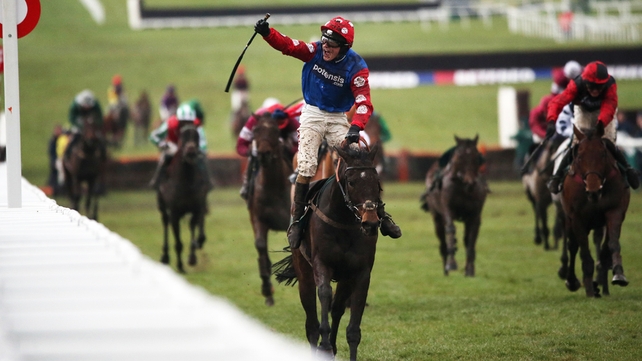 Salubrious, ridden by Paul Nicholls' nephew Harry Derham, emerged with victory