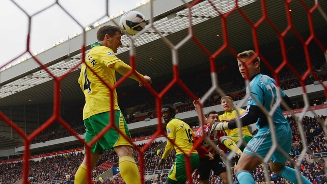 Wes Hoolahan opened the scoring for Norwich with this close-range header