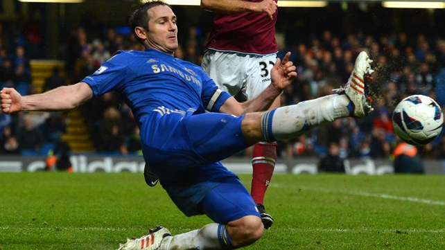 Lampard headed in an Eden Hazard cross after 19 minutes