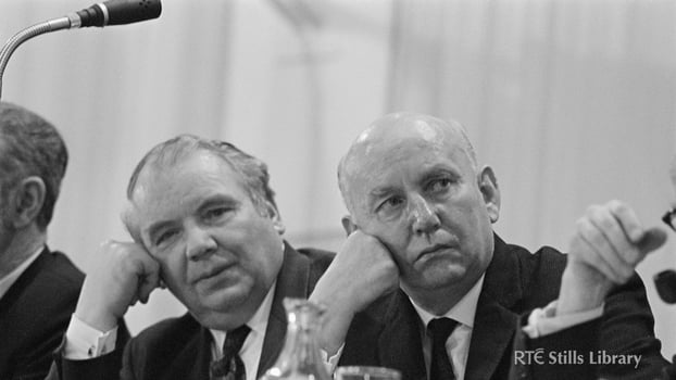 Sean Browne and Joe Groome, Fianna Fáil Ard Fheis, 1972.