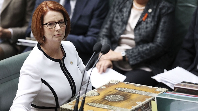 Julia Gillard made the apology at Parliament House in Canberra in the presence of hundreds of victims Julia Gillard made the apology at Parliament House in Canberra in the presence of hundreds of victims