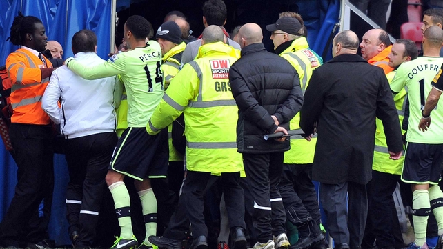 Angry scenes followed the tackle by Callum McManaman