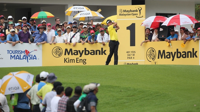 Play was suspended for the third consecutive day