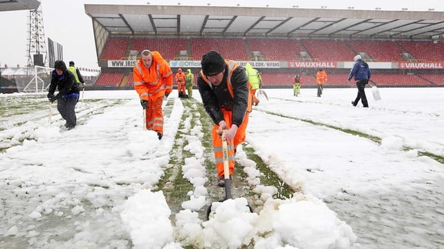 Attempts to get the Windsor Park pitch ready in time were unsuccessful