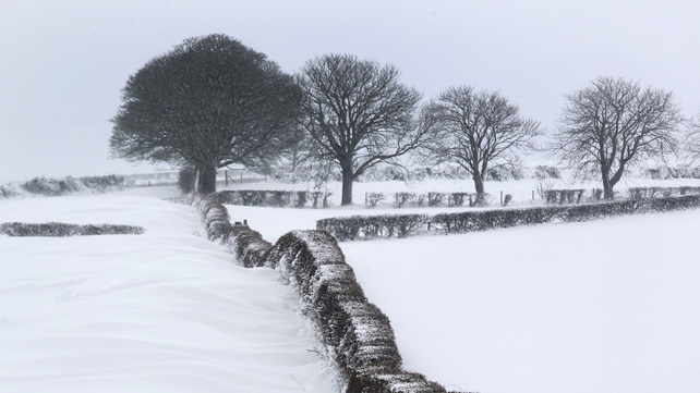 Large parts of Down and Antrim have been hit by heavy snow