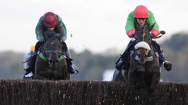 The Rainbow Hunter (r) is a 66-1 outsider for the Grand National